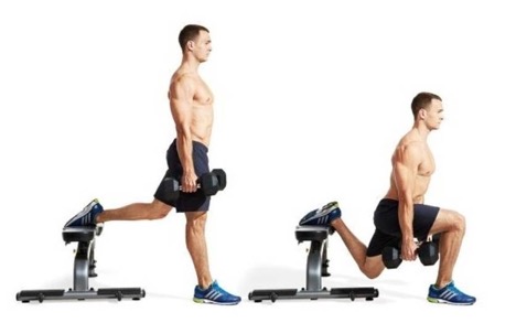 Picture of the bulgarian split squat exercise