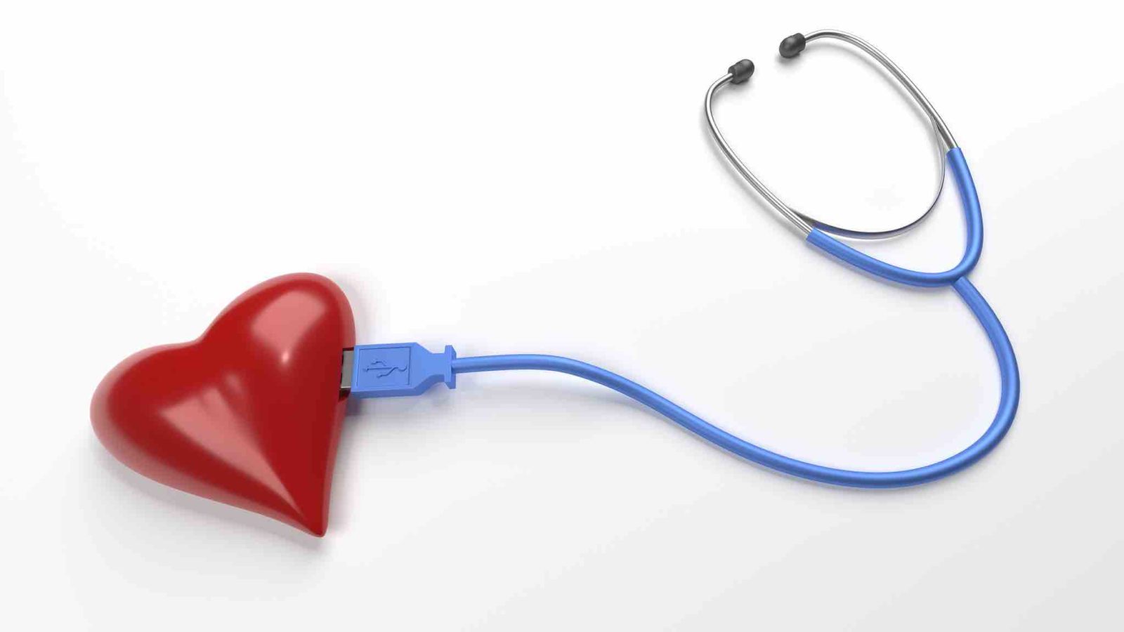 Picture of a heart and a stethoscope