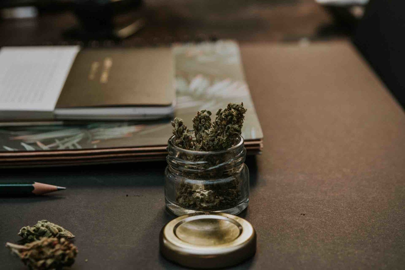 Jar of cannabis